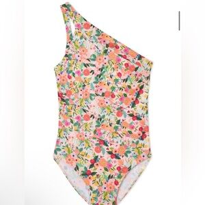 Summersalt RiflePaper Collab swimsuit sidestroke